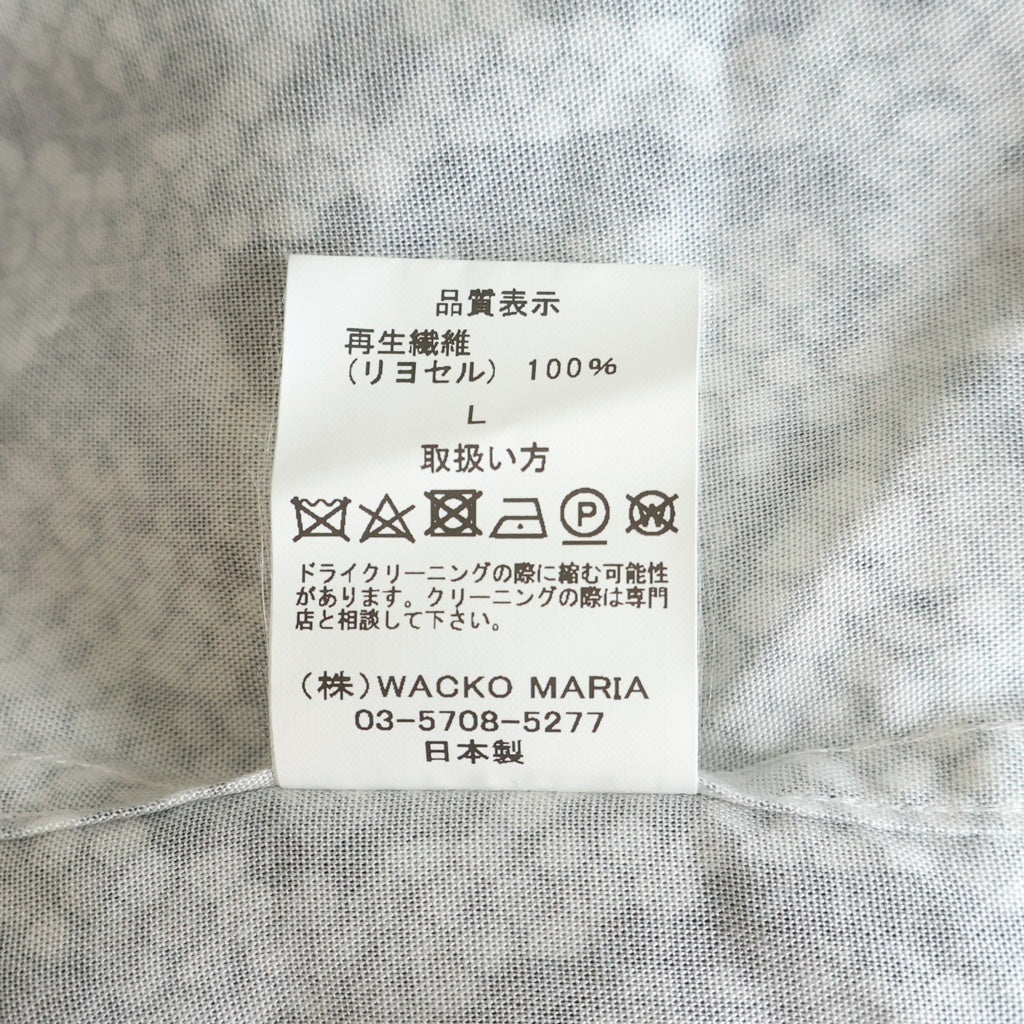 WACKO MARIA(ワコマリア) PYTHON OPEN COLLAR SHIRT パイソン オープンカラー ハワイアン 半袖 シャツ グレー
