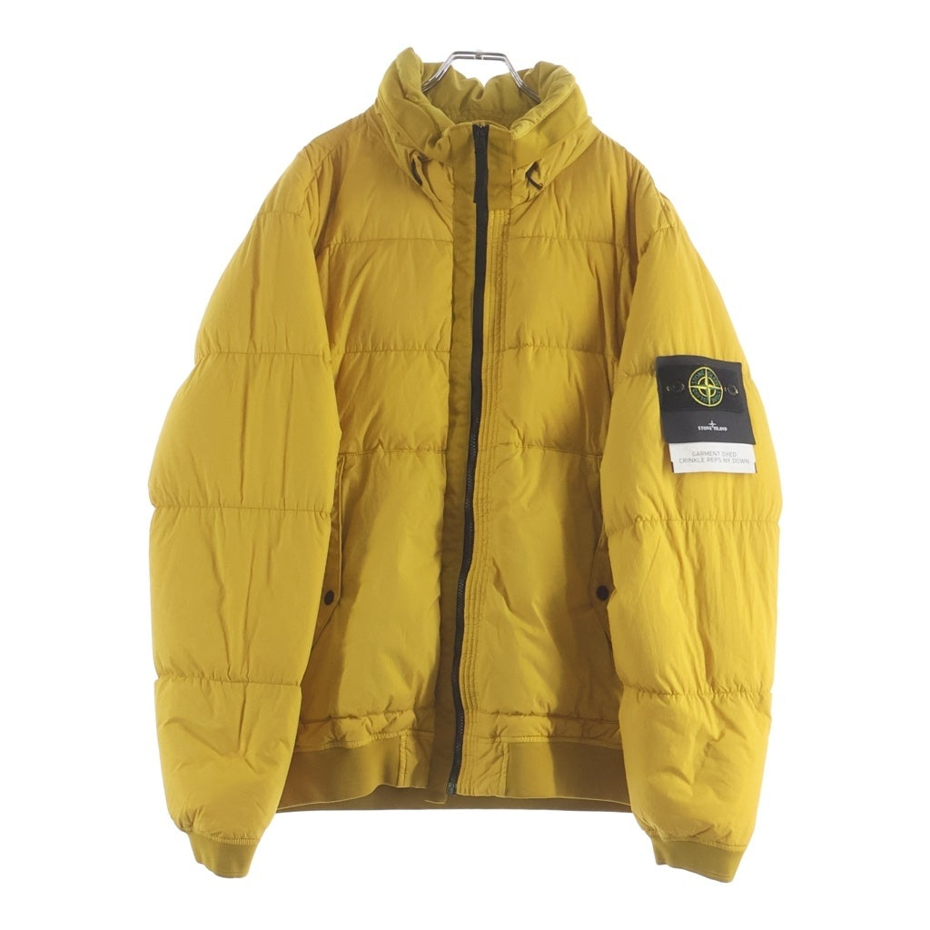 STONE ISLAND(ストーンアイランド) ロゴ ワッペン ジップアップ ダウン ジャケット イエロー 691540423