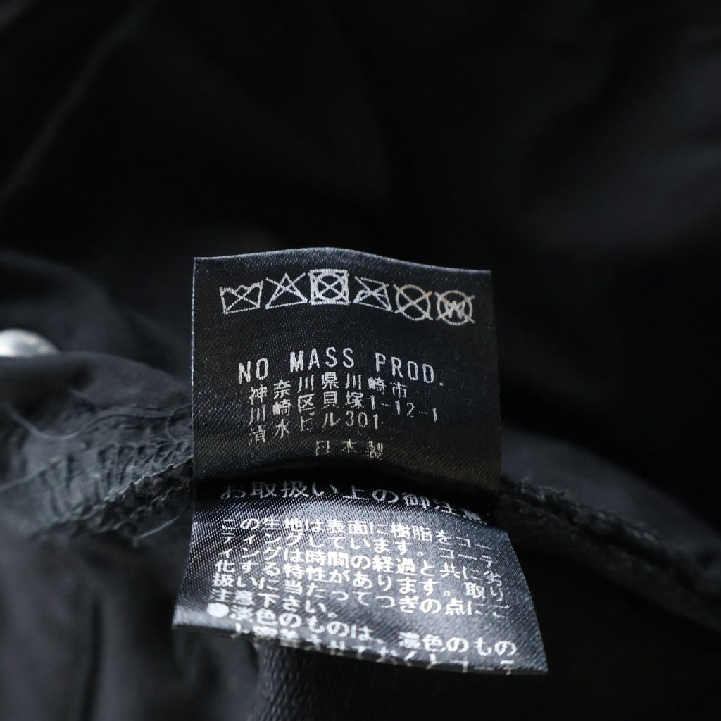NO BRAND(ノーブランド) NO MASS PROD.ノー マス プロド ワックス加工 ストレート デニム パンツ ブラック