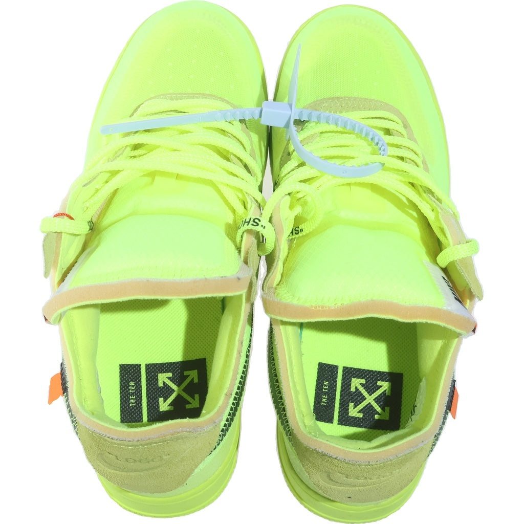 NIKE(ナイキ) ×OFF-WHITE THE 10 AIR FORCE 1 LOW VOLT オフホワイト エアフォースワン ローカットスニーカー ボルト イエロー US8.5/26.5cm AO4606-700