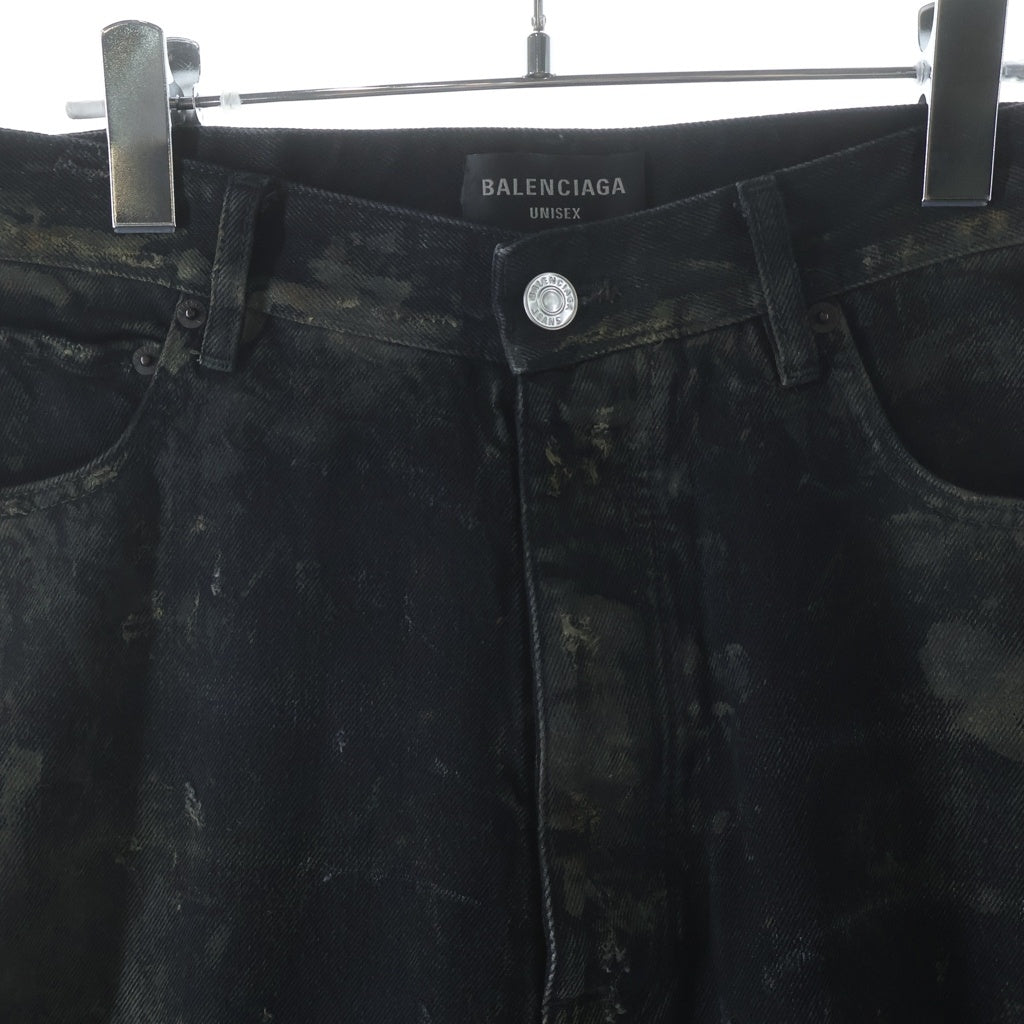 BALENCIAGA(バレンシアガ) 23SS SUPER DESTROYED BAGGY スーパーデトロイトダメージ加工バギーデニムパンツ ブラック 745248 TBP47