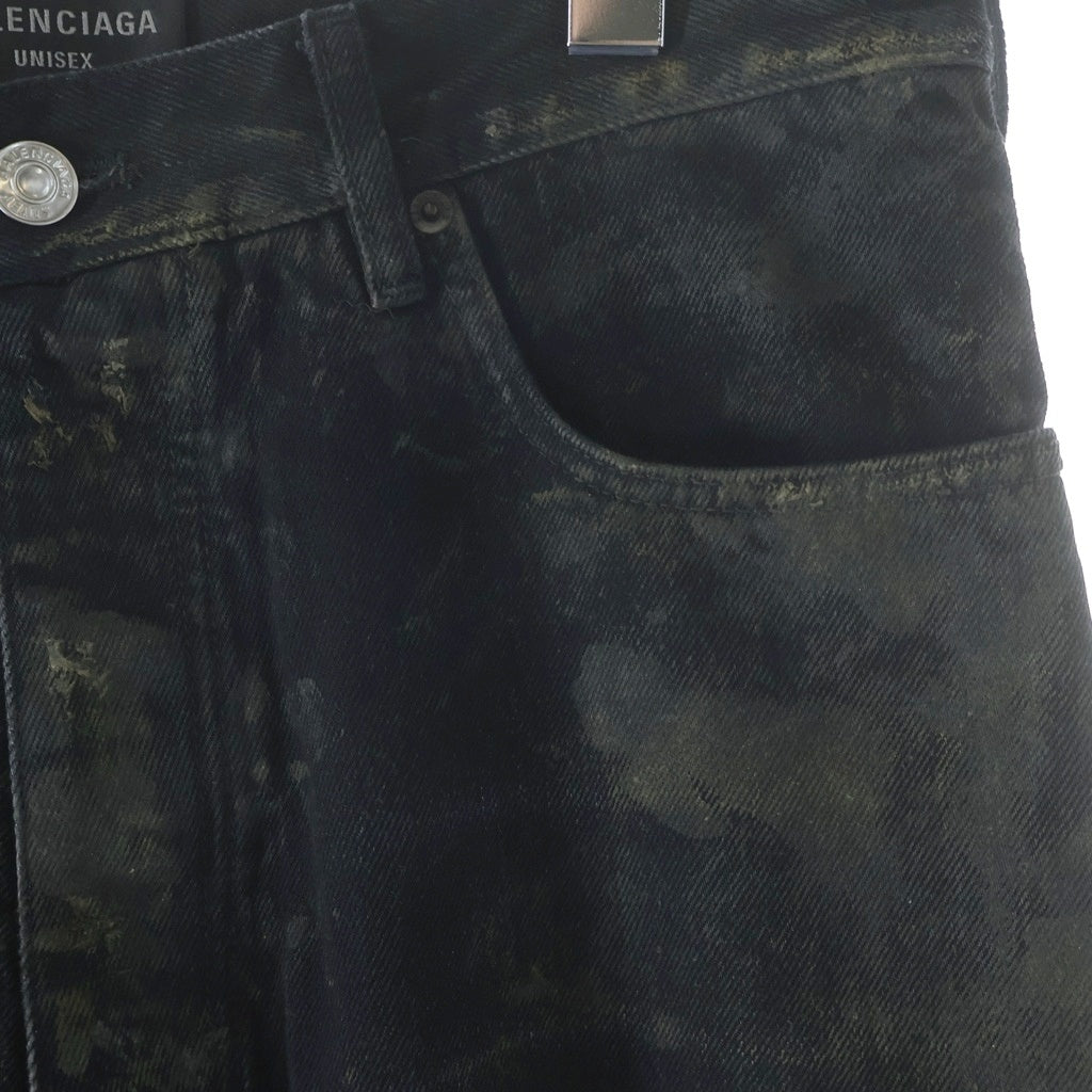 BALENCIAGA(バレンシアガ) 23SS SUPER DESTROYED BAGGY スーパーデトロイトダメージ加工バギーデニムパンツ ブラック 745248 TBP47
