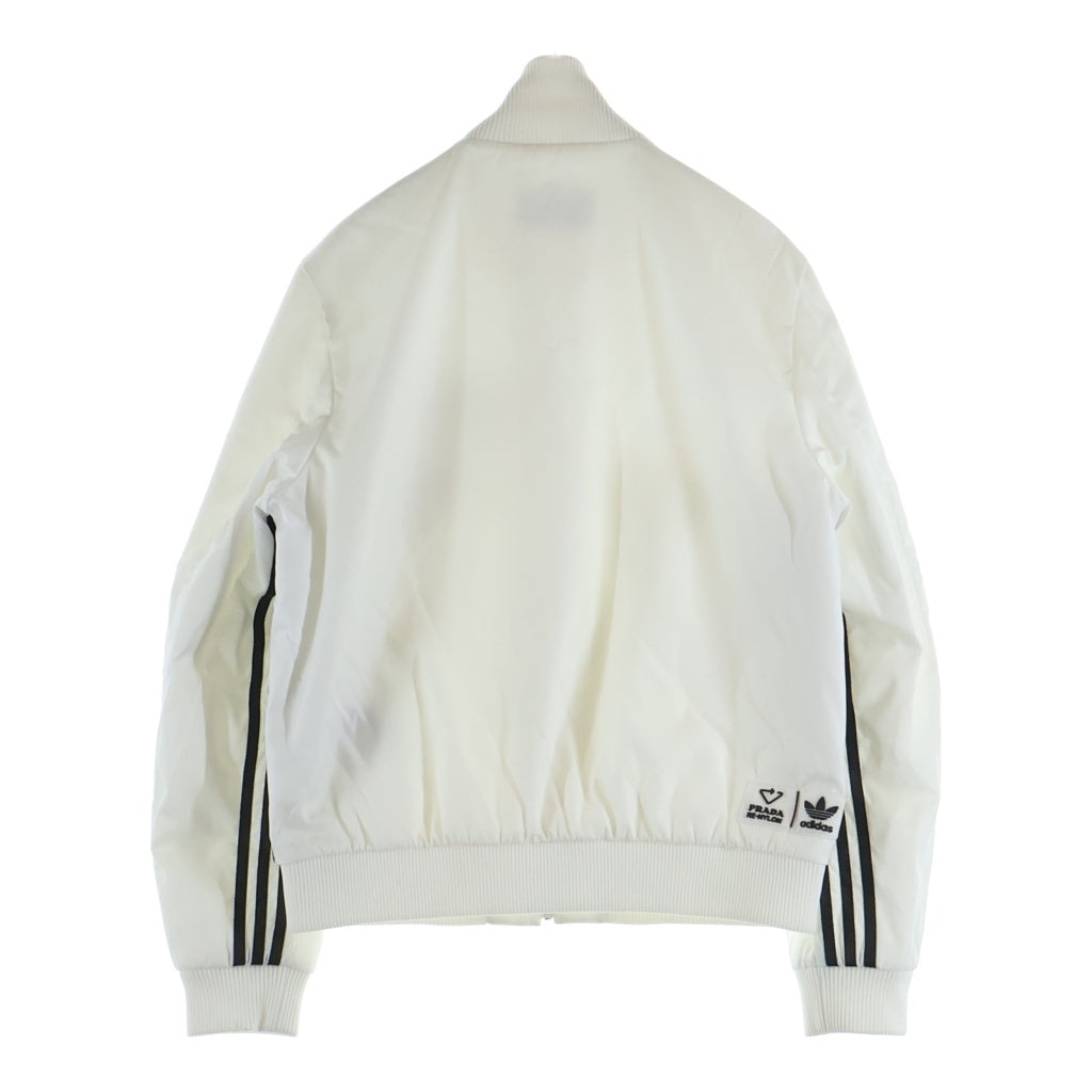 PRADA(プラダ) 21AW ×adidas RE-NYLON アディダス リナイロン トライアングルロゴ 三角プレート ボンバーブルゾン ホワイト SGB936 S212 1WQ8