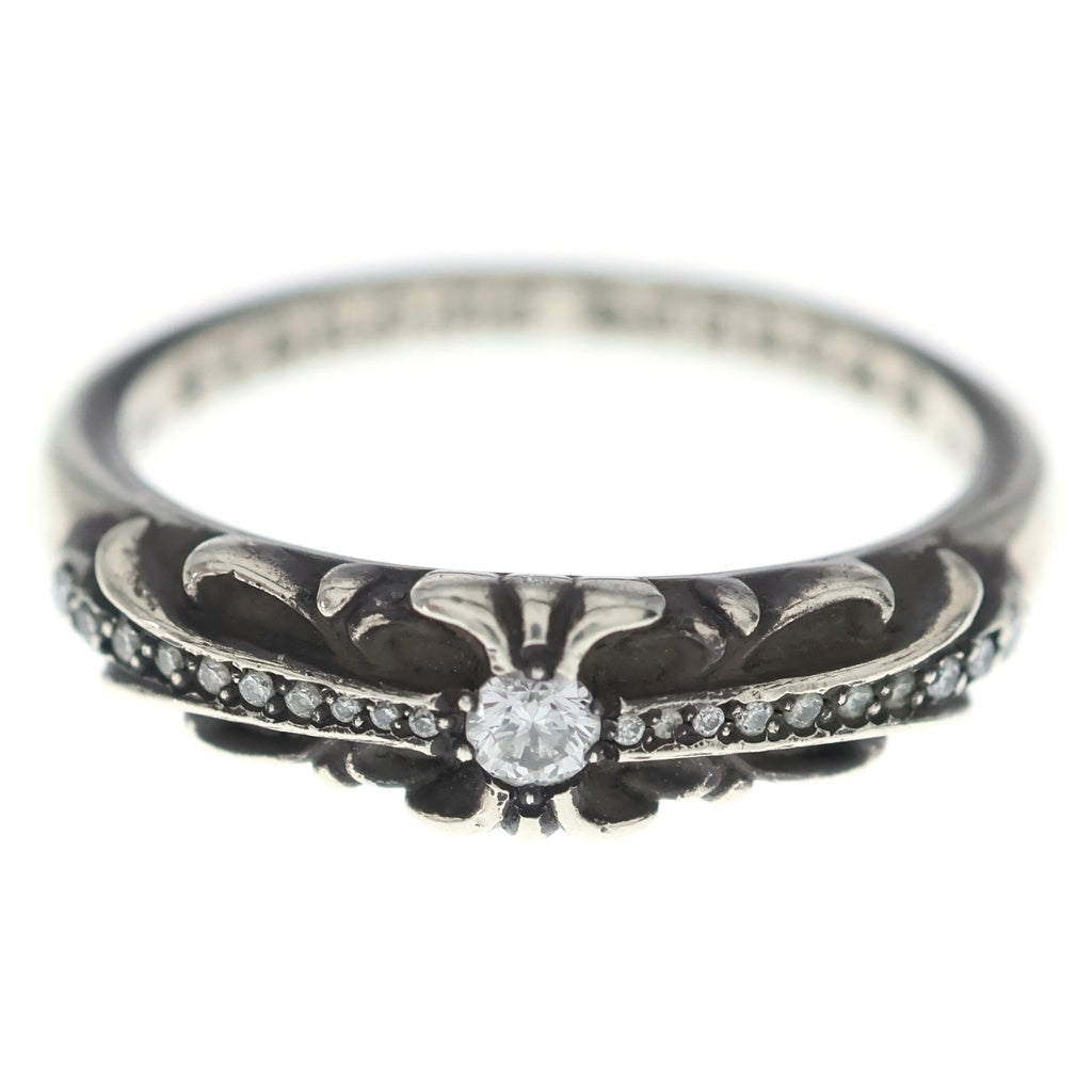 CHROME HEARTS(クロムハーツ) BABY CLSC P D ベイビークラシックフローラルクロス PAVEダイヤ シルバーリング