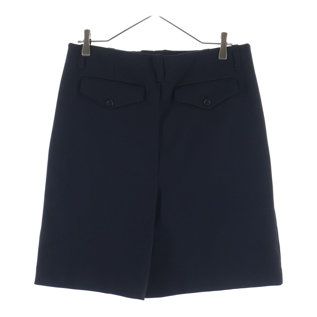 RAF SIMONS(ラフシモンズ) 22SS Skirt with single pleat Resilencer リサイレンサー プリント プリーツスカート ブラック 221-M412B レディース