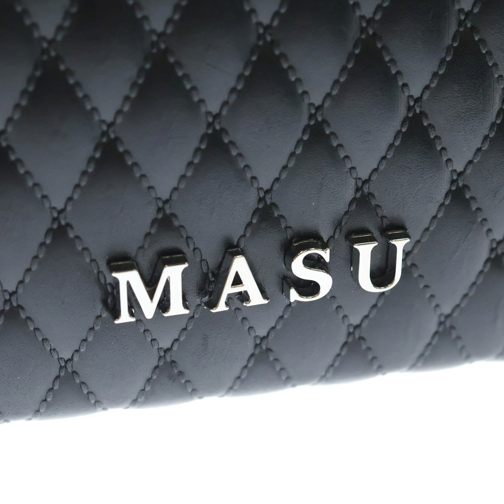 MASU(エムエーエスユー) 25SS LEATHER CAKE MINI BAG レザーケーキミニバッグ ブラック M25K6OJ002 レディース