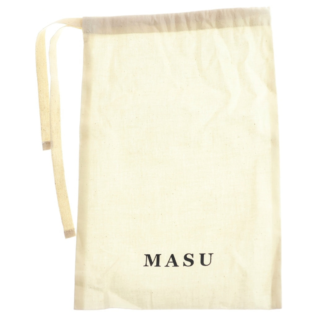 MASU(エムエーエスユー) 25SS SLOGAN LEATHER STRAP スローガンレザーショルダーストラップ ブラック M25K6OJ010 レディース