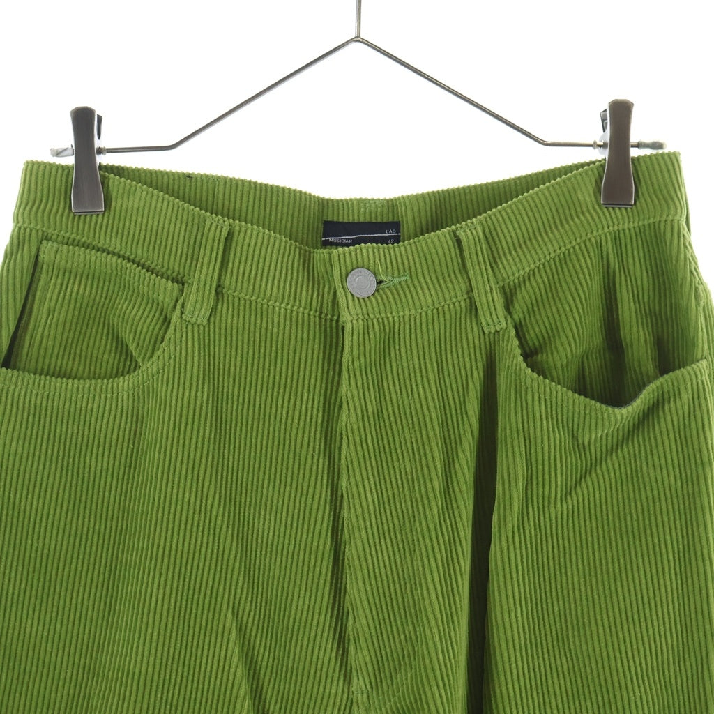 LAD MUSICIAN(ラッドミュージシャン) Corduroy Cotton Baggy Pants コーデュロイコットンバギーパンツ グリーン 2222-523