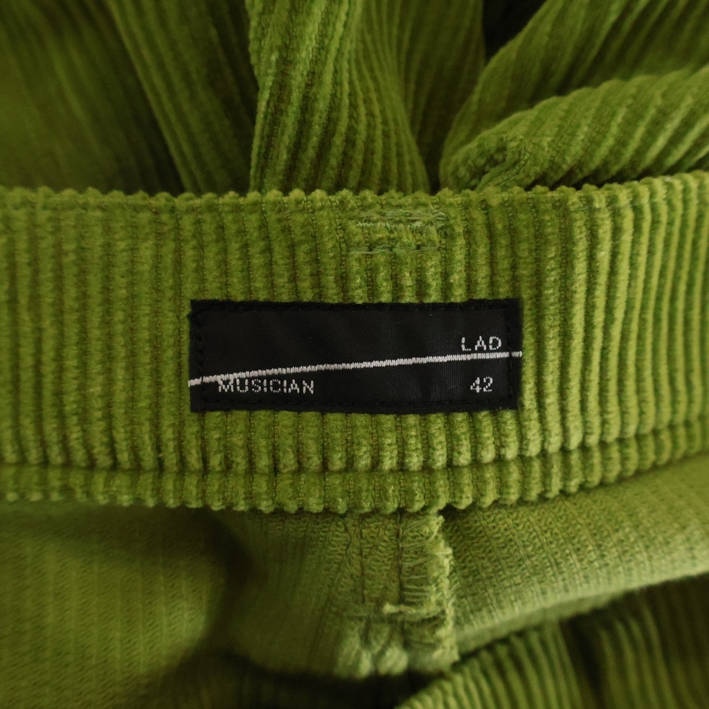 LAD MUSICIAN(ラッドミュージシャン) Corduroy Cotton Baggy Pants コーデュロイコットンバギーパンツ グリーン 2222-523