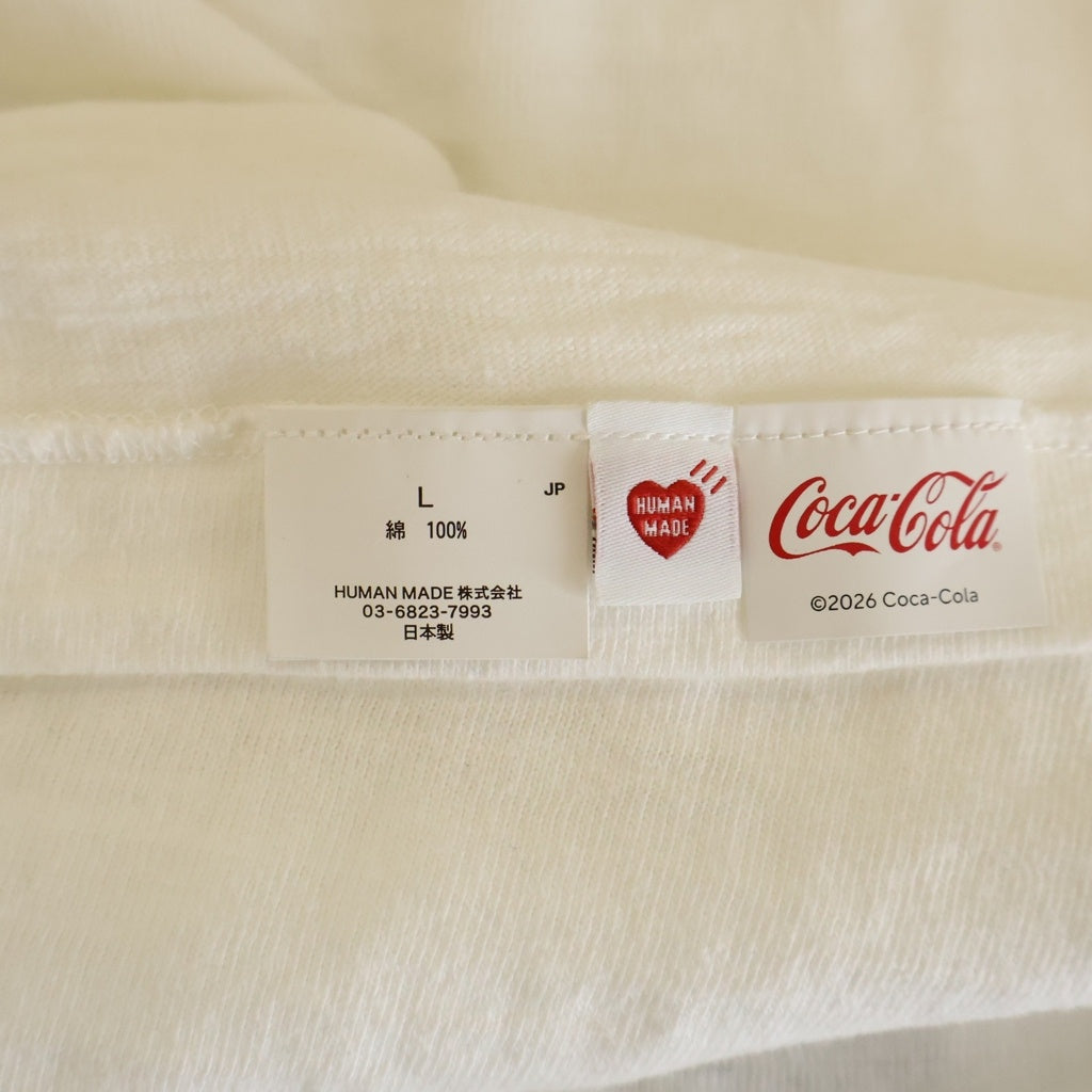 HUMAN MADE(ヒューマンメイド) Coca-Cola GRAPHIC T-SHIRT コカ コーラ ロゴ プリント 半袖カットソー Tシャツ ホワイト