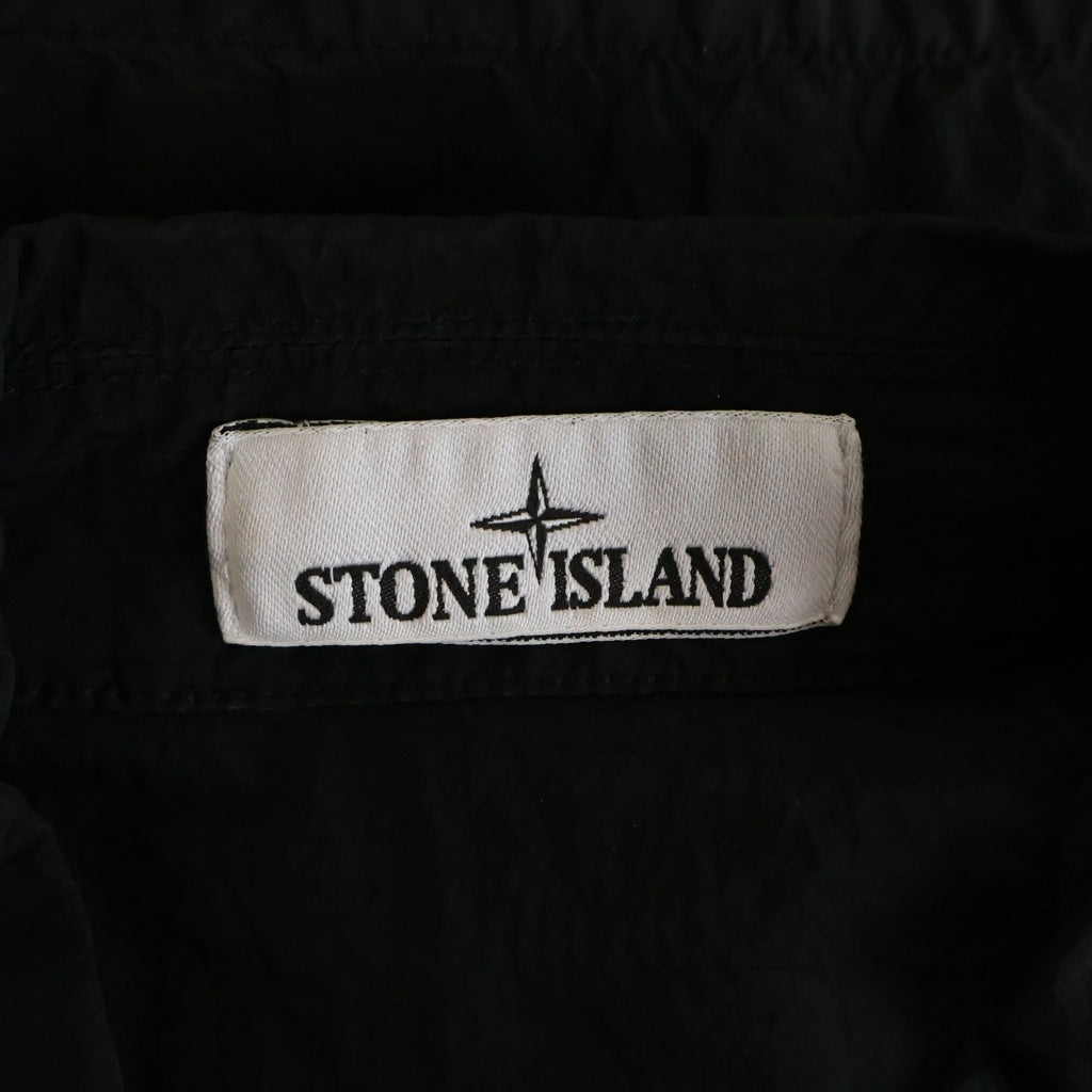 STONE ISLAND(ストーンアイランド) NYLON METAL IN ECONYL SHORT SLEEVE SHIRT ナイロン メタル 半袖 シャツ ブラック K2S151200035S0019