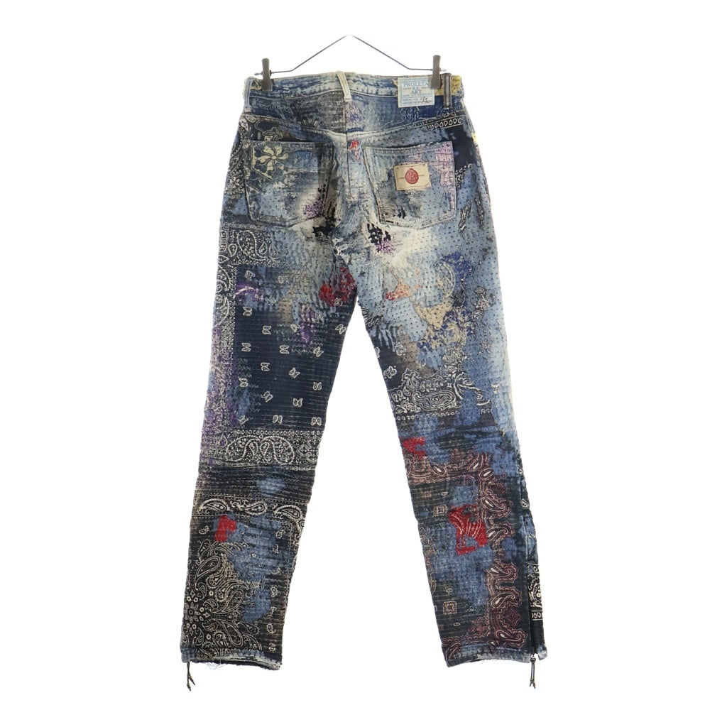 PROLETA RE ART(プロレタリアート) UROBOROS DENIM PANTS ウロボロスデニムパンツ ストレートデニムパンツ マルチ