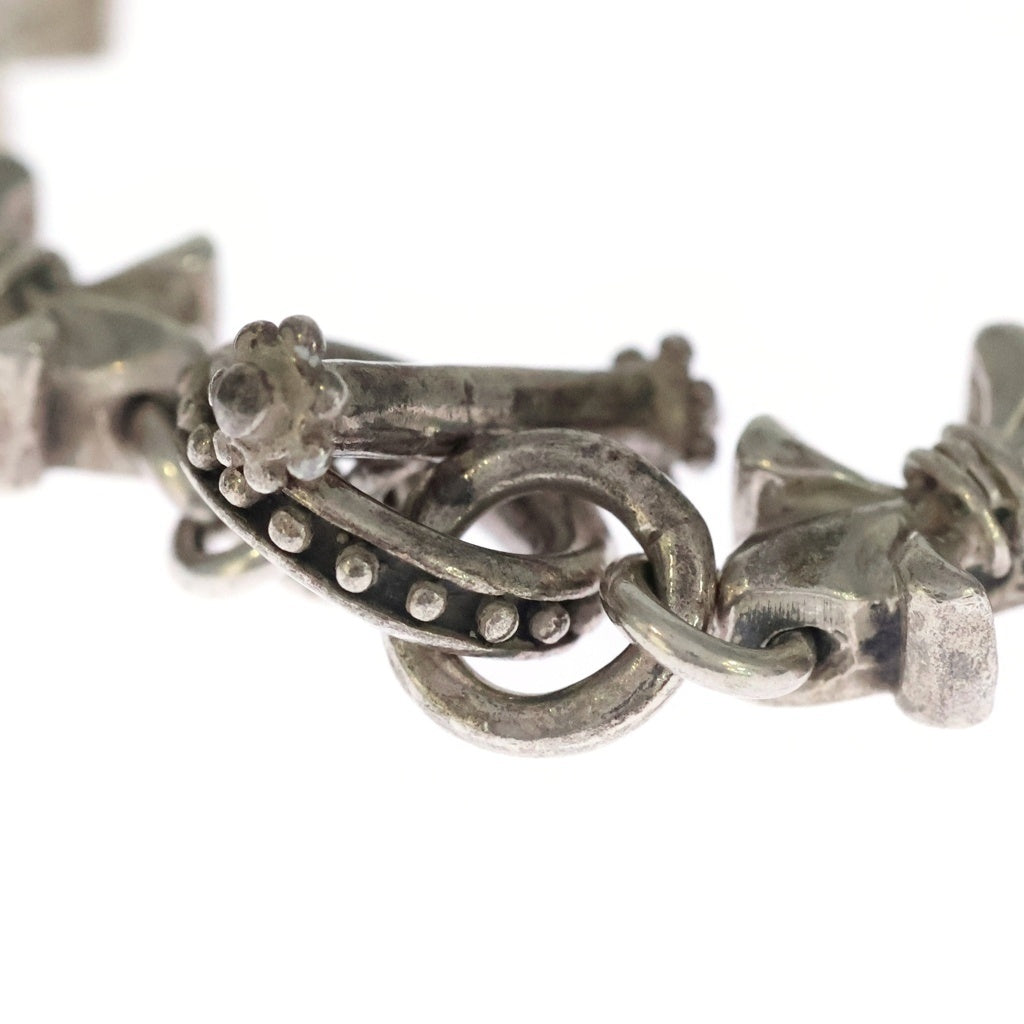 ROYAL ORDER(ロイヤルオーダー) Lily Design Bracelet ユリモチーフデザインブレスレット シルバー