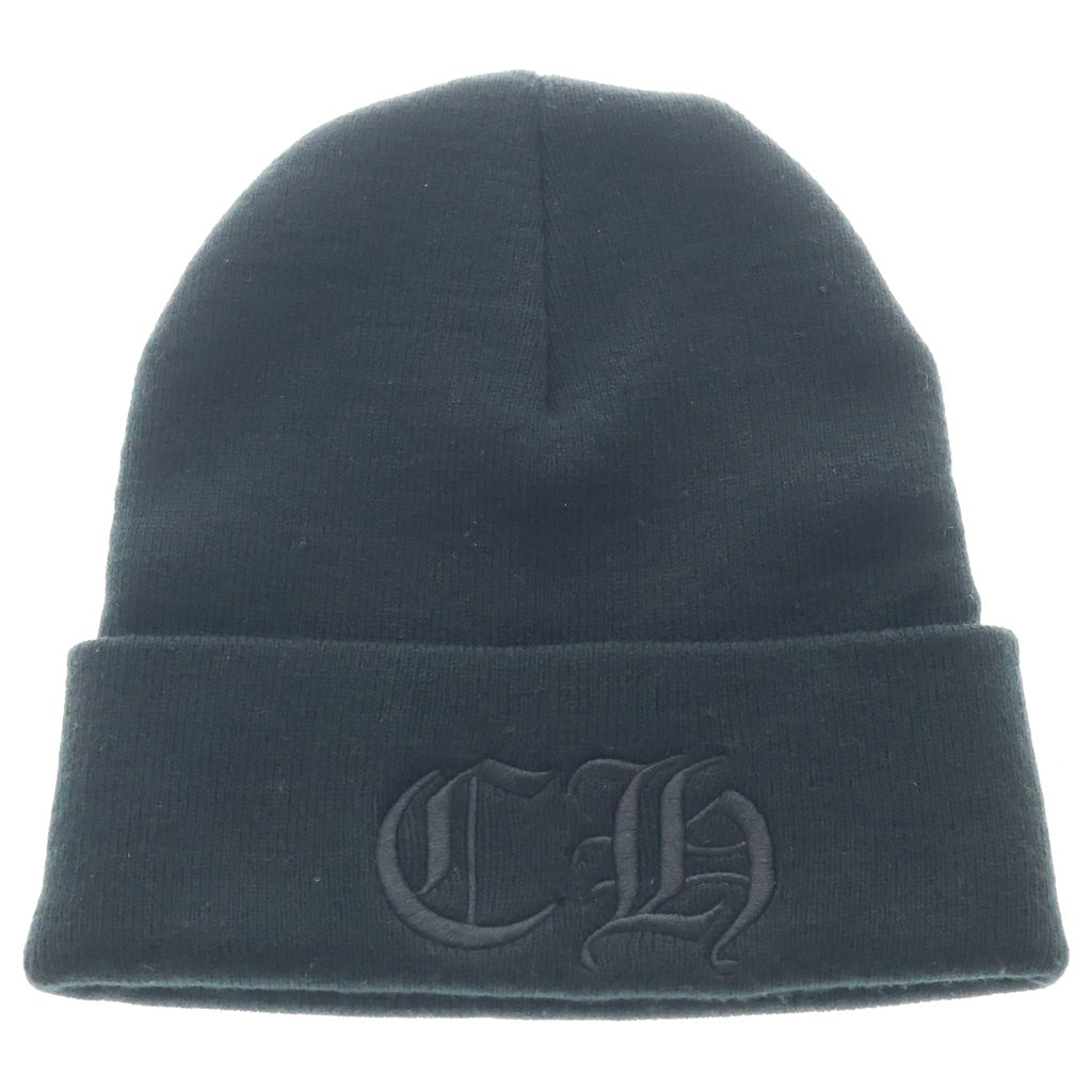 CHROME HEARTS(クロムハーツ) CH Logo Embroidery Acrylic Beanie CHロゴ刺繍ビーニー ニット帽 ブラック