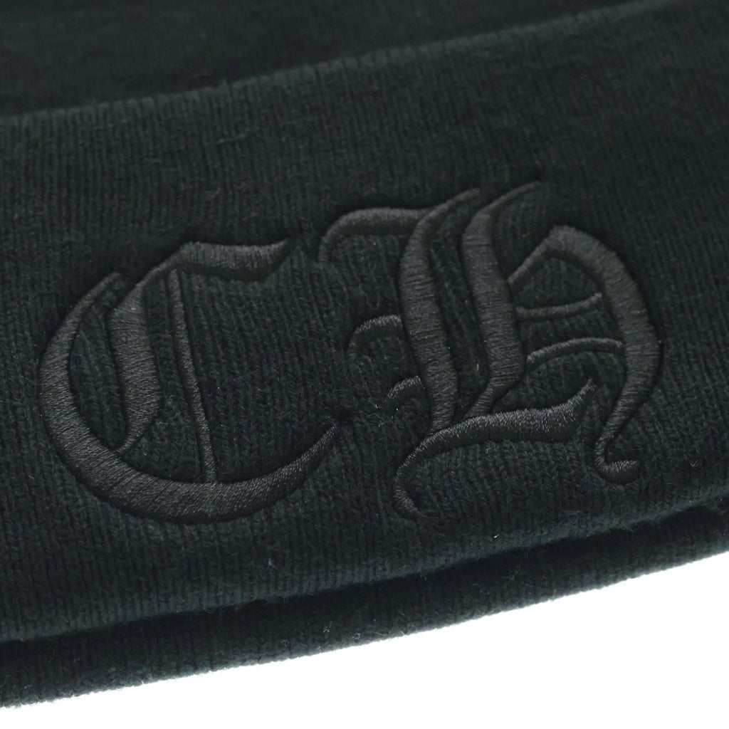 CHROME HEARTS(クロムハーツ) CH Logo Embroidery Acrylic Beanie CHロゴ刺繍ビーニー ニット帽 ブラック