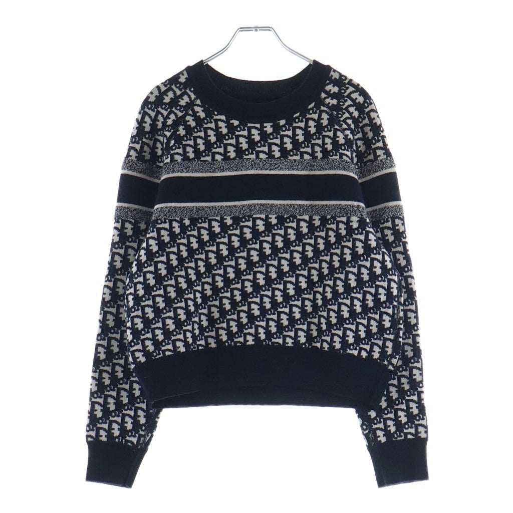 Christian Dior(クリスチャンディオール) Oblique Reversible Knit Sweater オブリーク リバーシブルニットセーター ネイビー