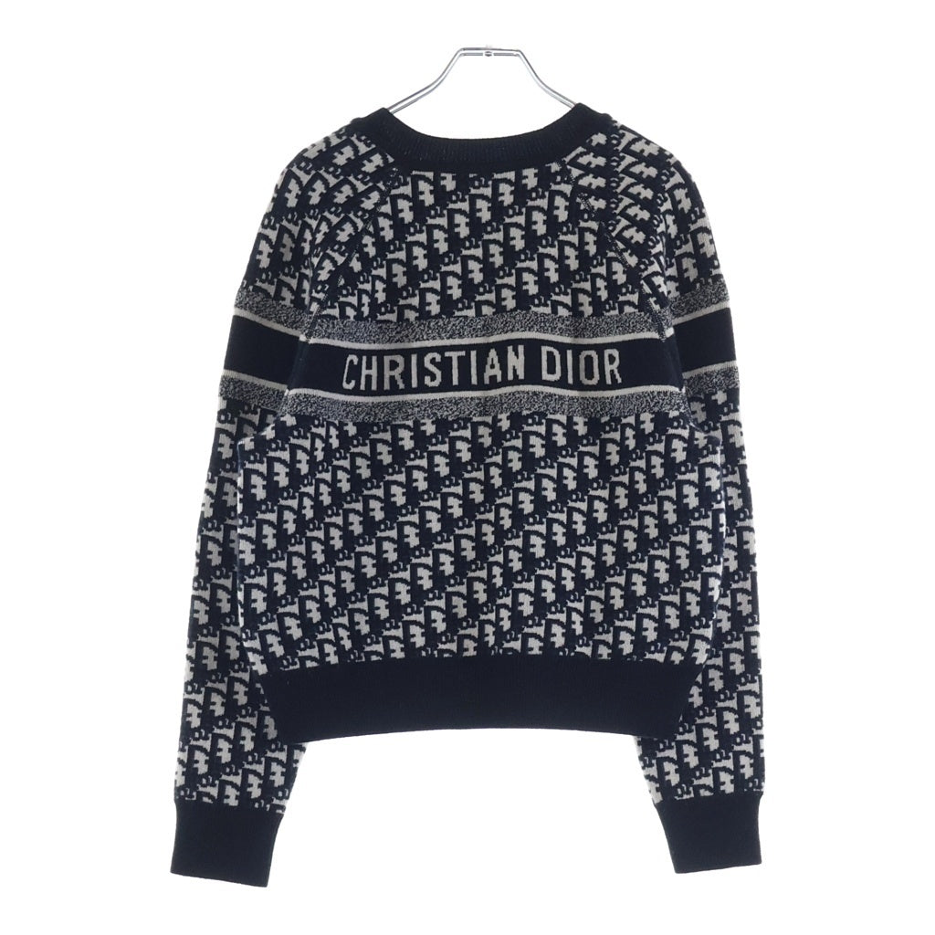 Christian Dior(クリスチャンディオール) Oblique Reversible Knit Sweater オブリーク リバーシブルニットセーター ネイビー