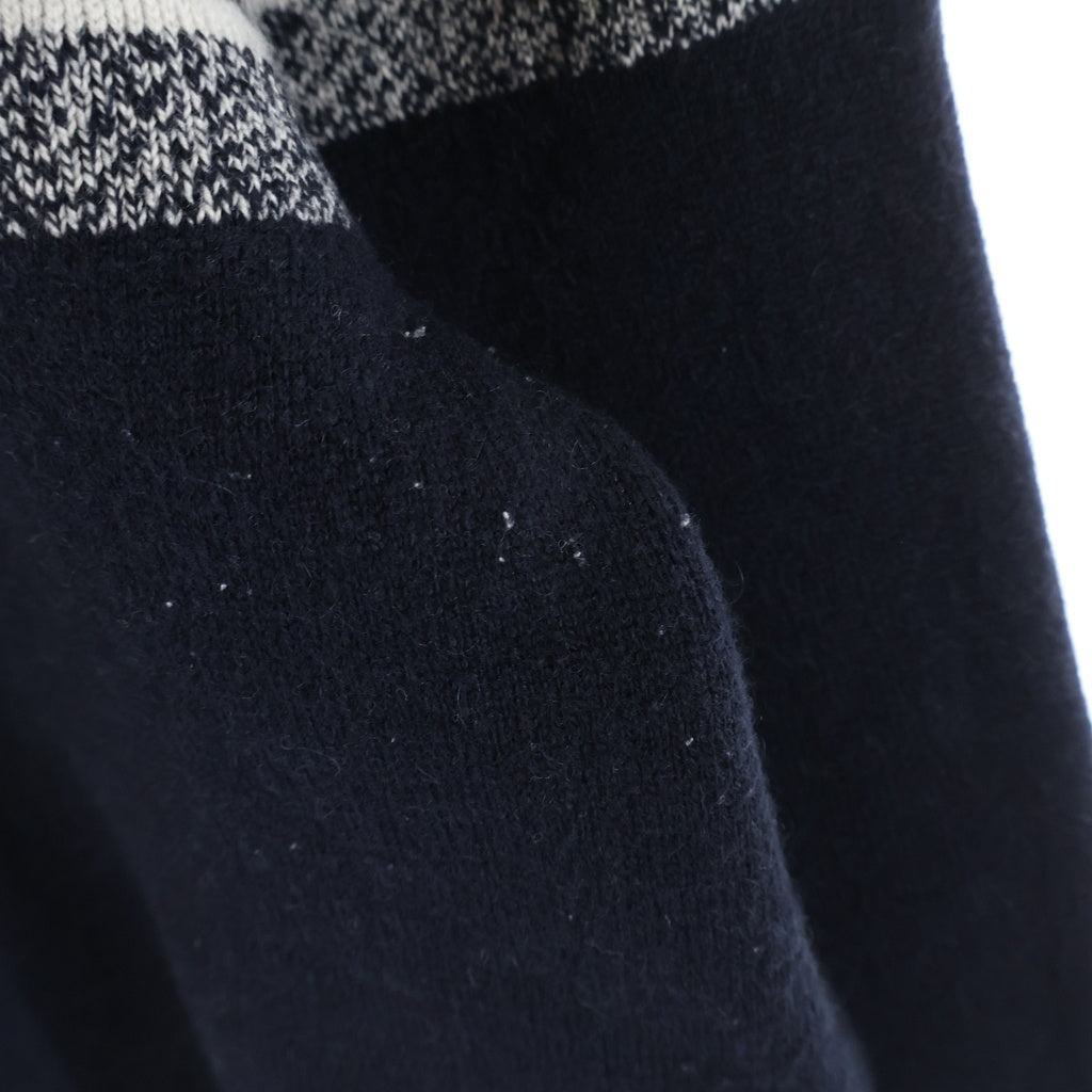 Christian Dior(クリスチャンディオール) Oblique Reversible Knit Sweater オブリーク リバーシブルニットセーター ネイビー