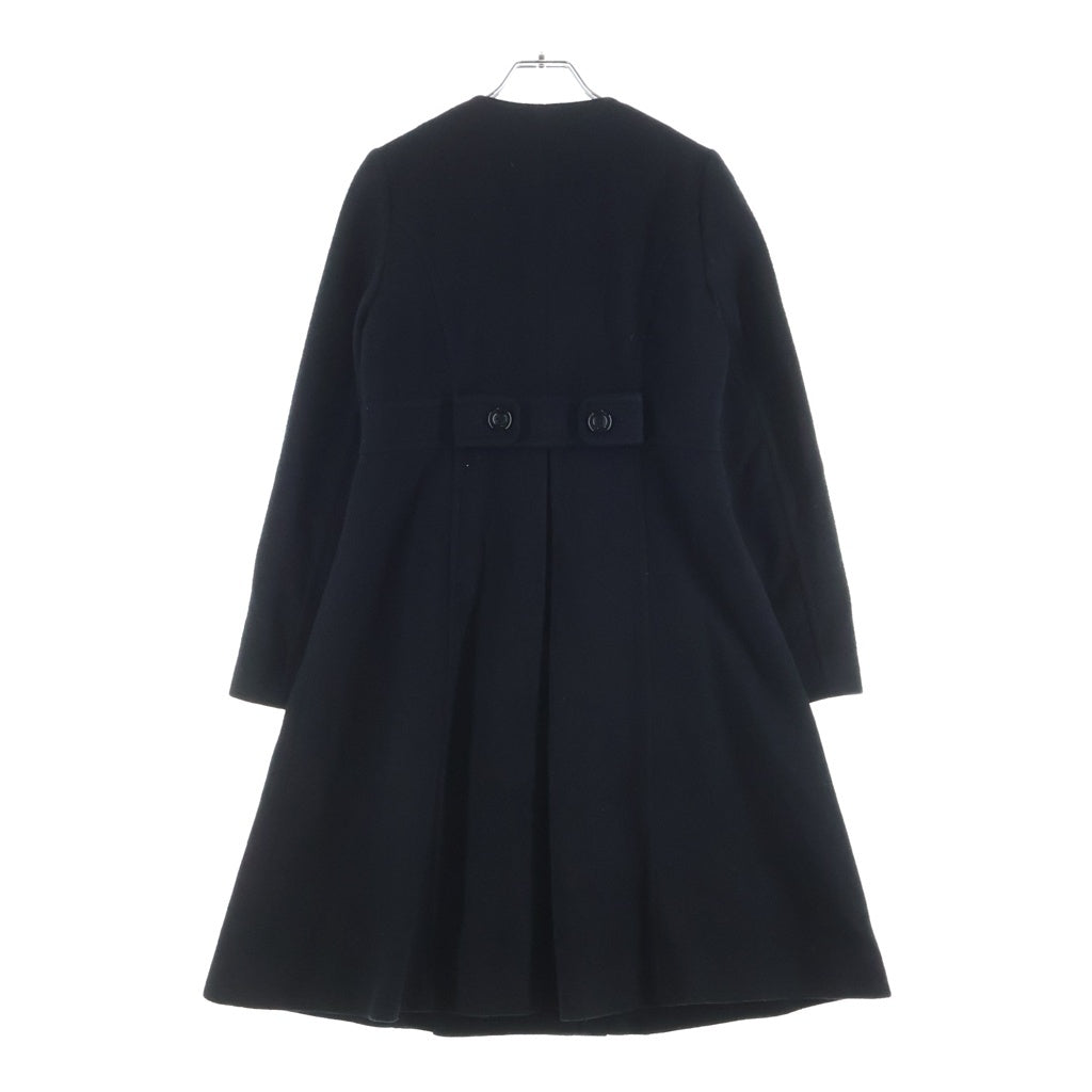 BLUE LABEL CRESTBRIDGE(ブルーレーベルクレストブリッジ) Airy Wool Beaver No Collar Coat エアリーウールビーバーノーカラーコート ブラック レディース 55B04-655-09