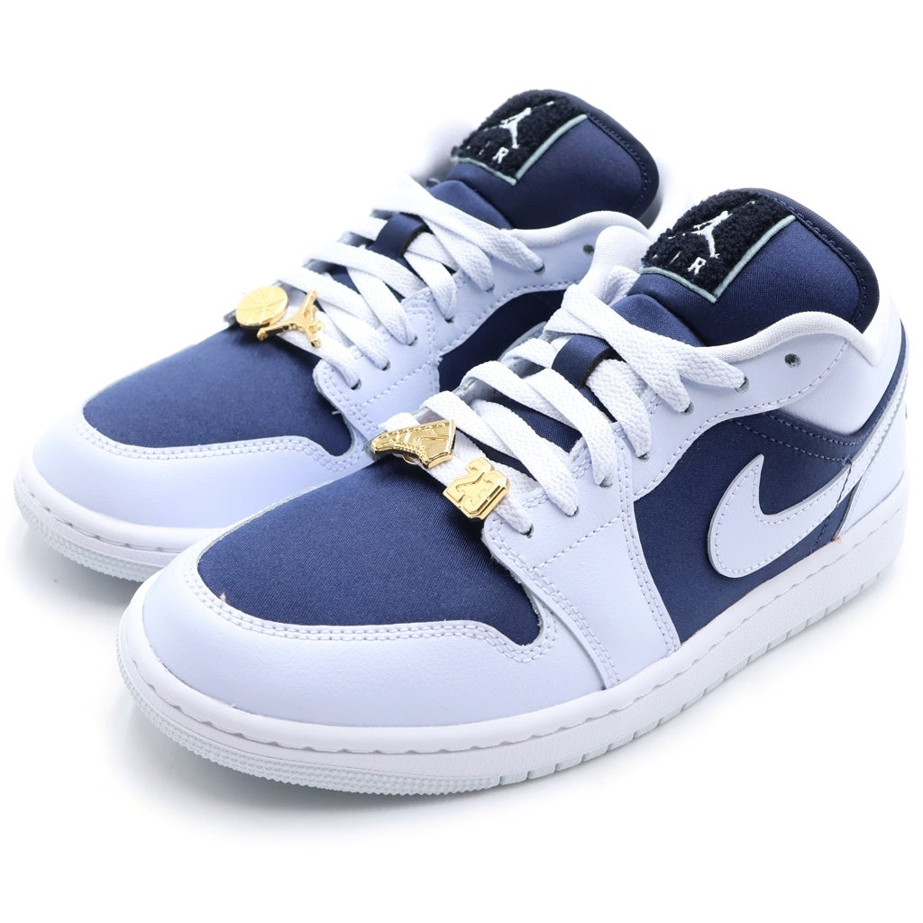 NIKE(ナイキ) Air Jordan 1 Low Football Grey エアジョーダン1 ロー フットボールグレー ローカットスニーカー ホワイト/ブルー US7.5/24.5cm FZ8778-044 レディース