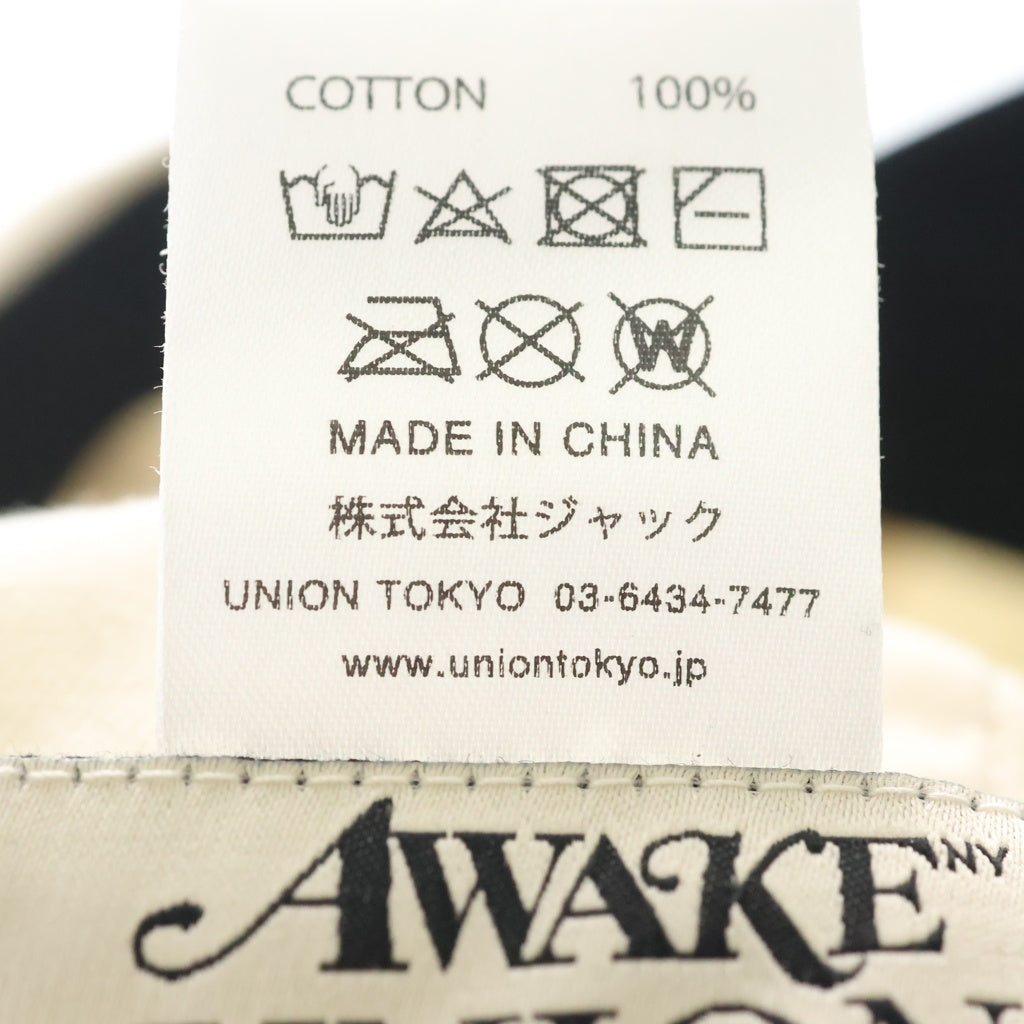 AWAKE(アウェイク) ×UNION TOKYO TYO DAD HAT キャップ 帽子 ホワイト/ブラック