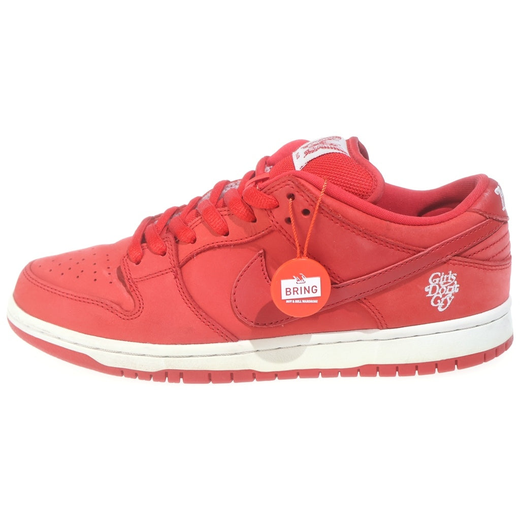 NIKE(ナイキ) ×Girls Don't Cry SB DUNK LOW PRO QS BQ6832-600×ガールズ ドント クライ SB ダンク ロー プロ QS ローカットスニーカー レッド US8.5/26.5cm