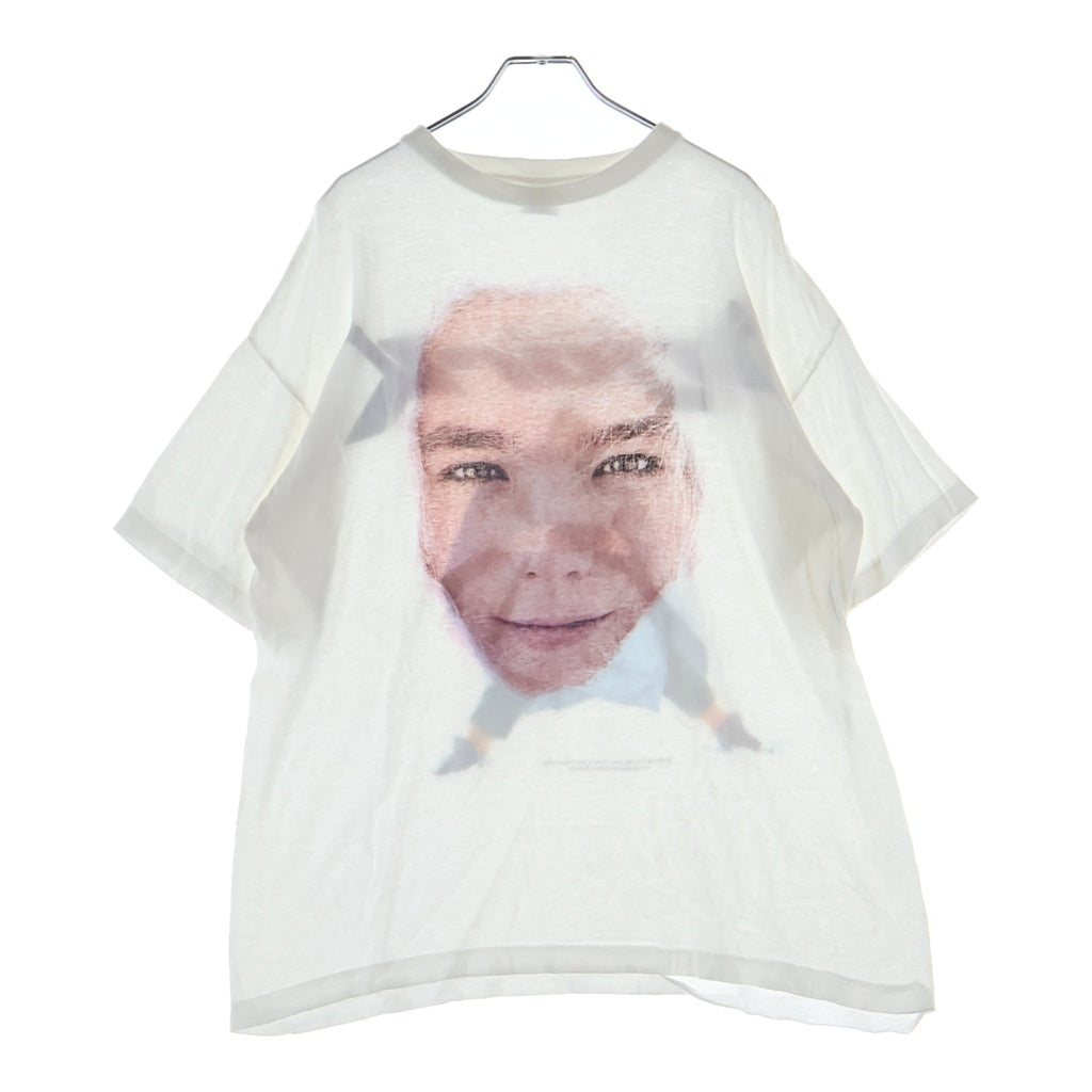 VINTAGE(ヴィンテージ) 90s Bjork HUGE FACE WHITE PHOTO Tee ビョーク ヒュージフェイス フォトプリント半袖Tシャツ カットソー ホワイト