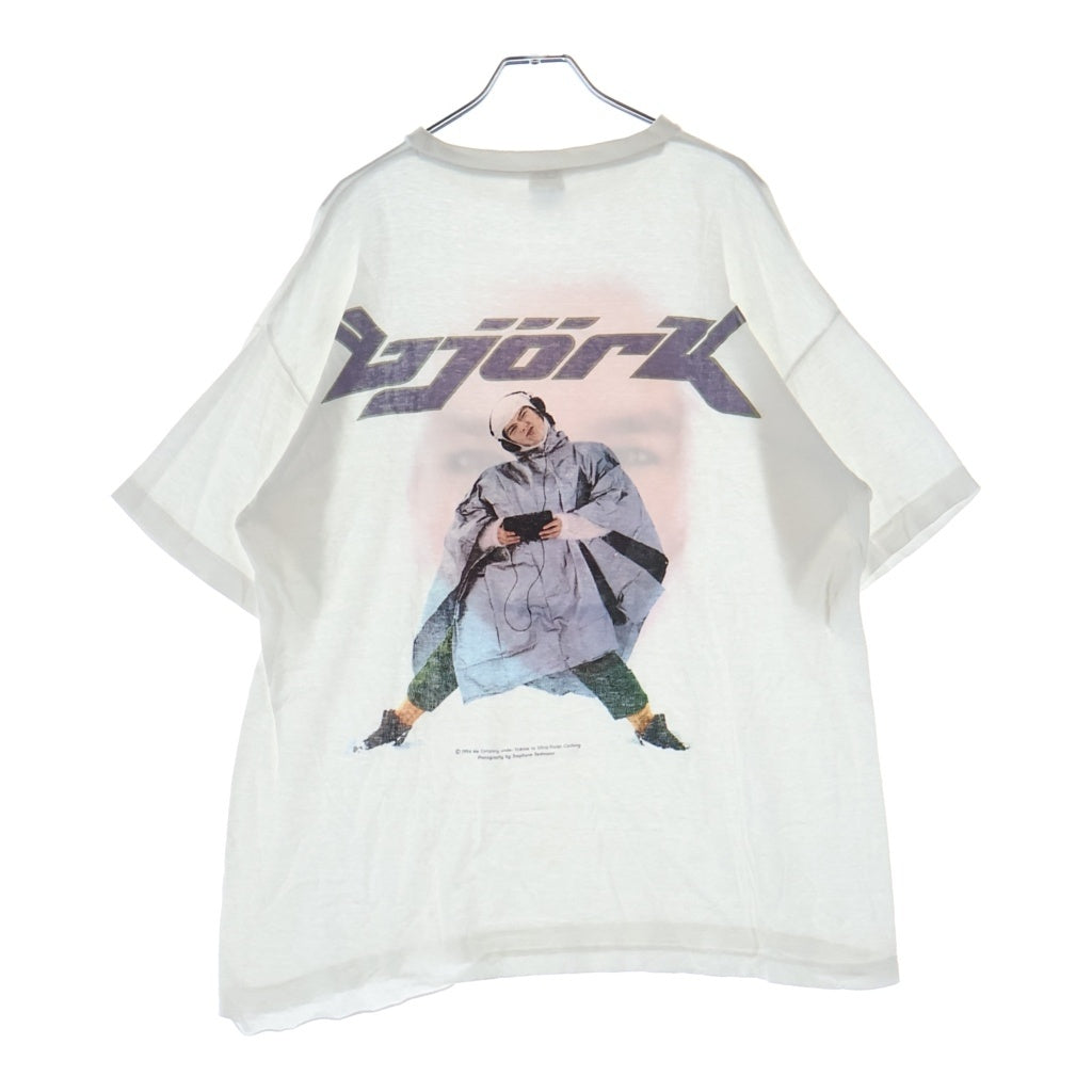 VINTAGE(ヴィンテージ) 90s Bjork HUGE FACE WHITE PHOTO Tee ビョーク ヒュージフェイス フォトプリント半袖Tシャツ カットソー ホワイト