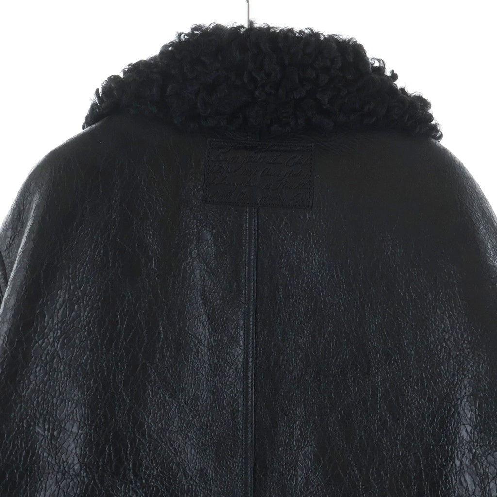 Acne Studios(アクネ ストゥディオズ) Leather Shearling Jacket Black リアルファー ジップ アップ レザー ジャケット ブラック FN-MN-LEAT000269