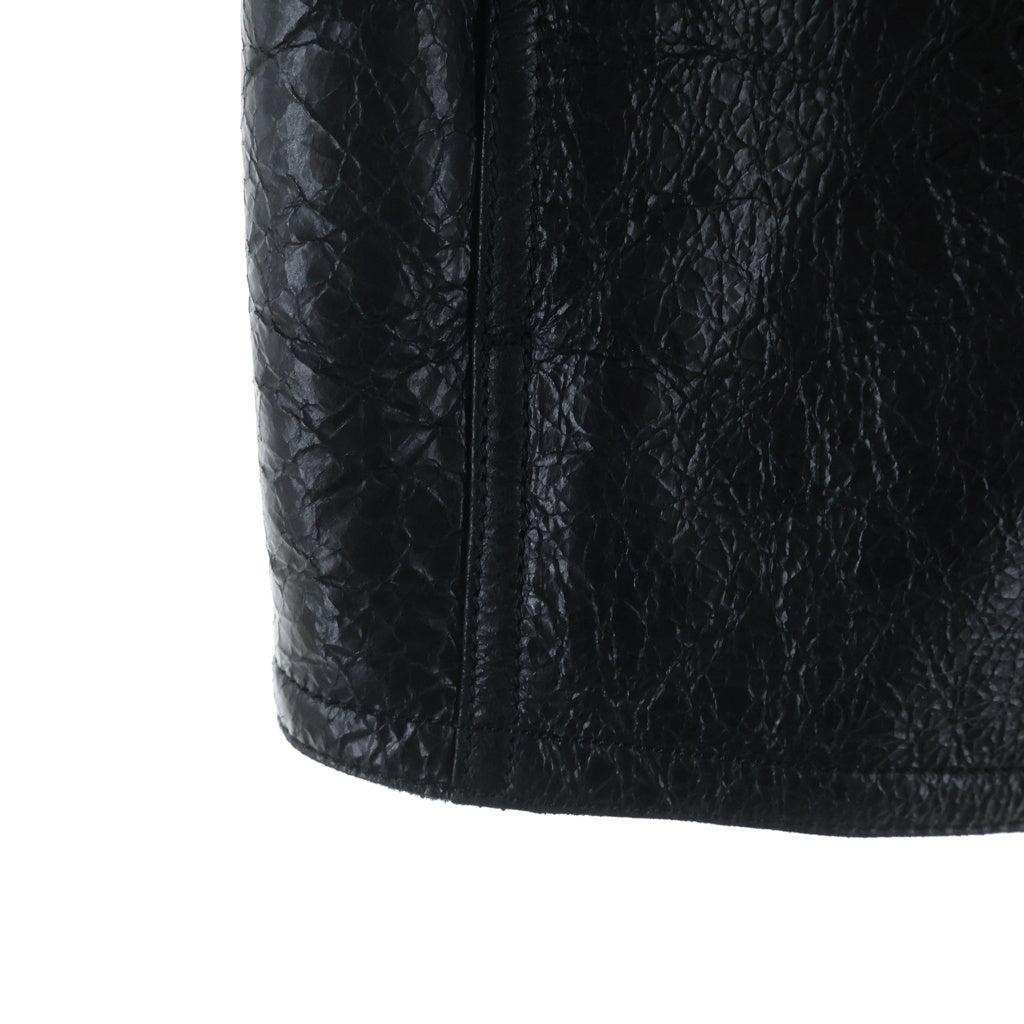 Acne Studios(アクネ ストゥディオズ) Leather Shearling Jacket Black リアルファー ジップ アップ レザー ジャケット ブラック FN-MN-LEAT000269