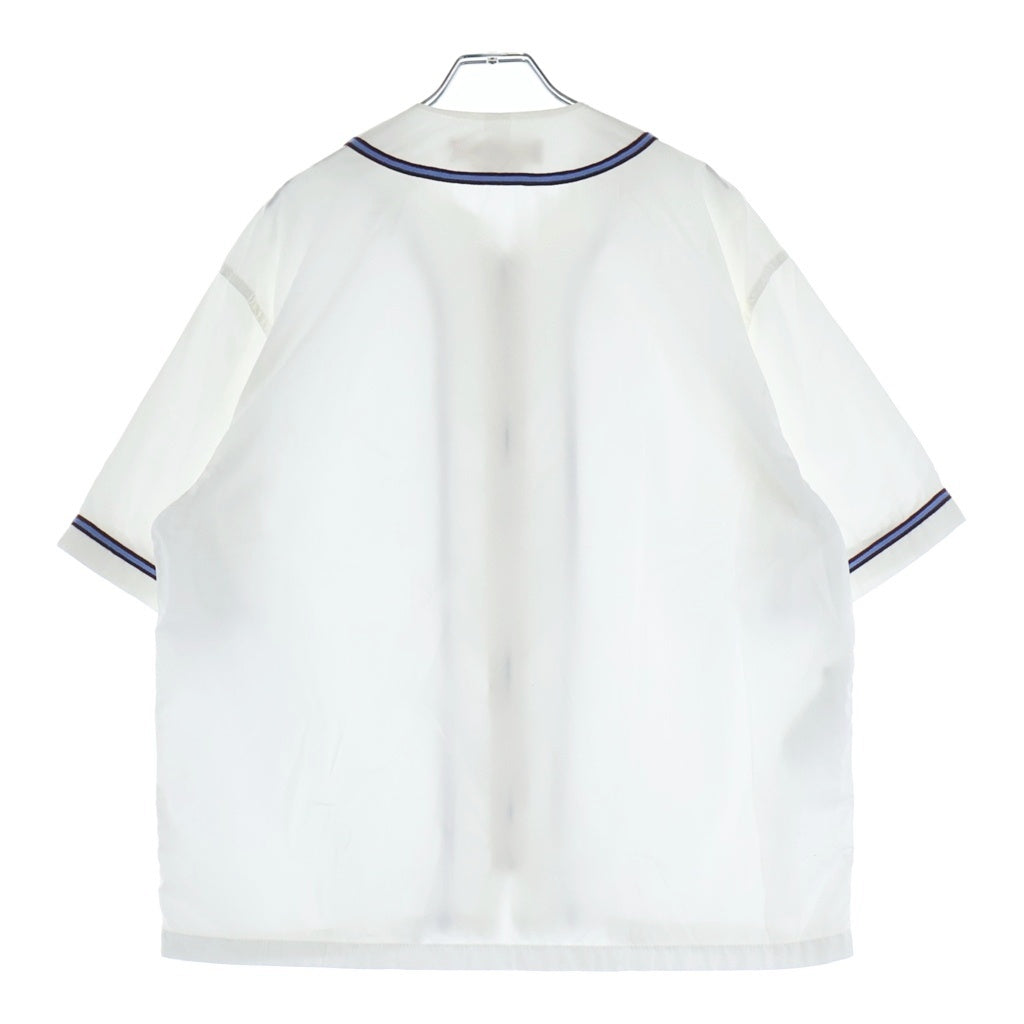 MARNI(マルニ) 19SS コットン ジップアップ ベースボール 半袖シャツ ホワイト CUMU0045X0