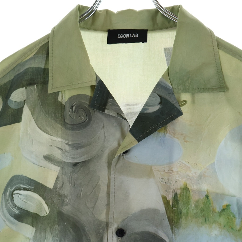 Egon Lab.(エゴンラボ) Egonimati summer shirt エゴニマティ サマー 半袖シャツ グリーン