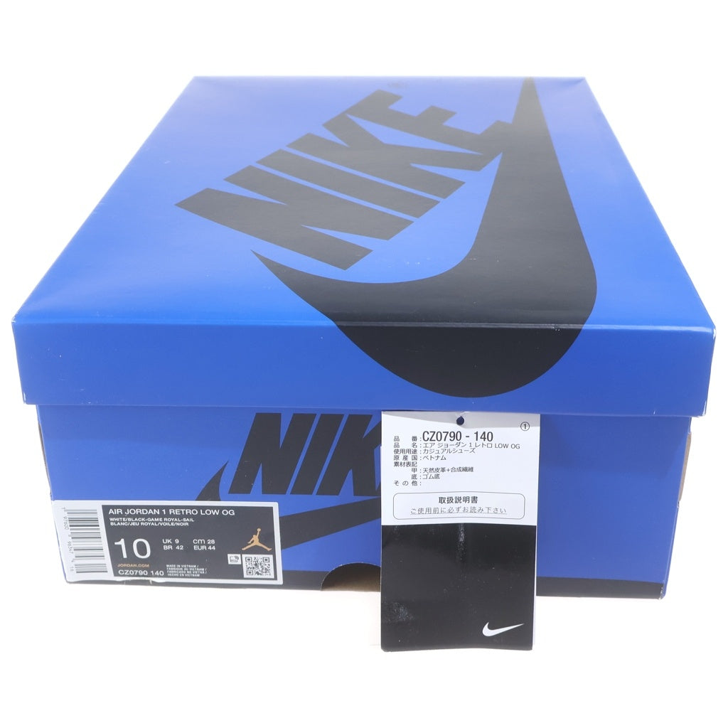 NIKE(ナイキ) AIR JORDAN 1 RETRO LOW OG エアジョーダン 1 レトロ ゲームロイヤル ローカットスニーカー ブルー US10/28.0cm CZ0790-140