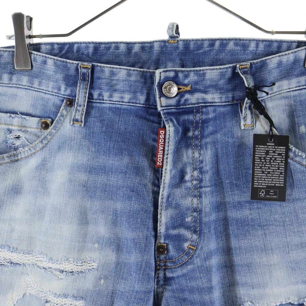 DSQUARED2(ディースクエアード) SKATER JEANS クラッシュ デニム パンツ インディゴ S71LB1254