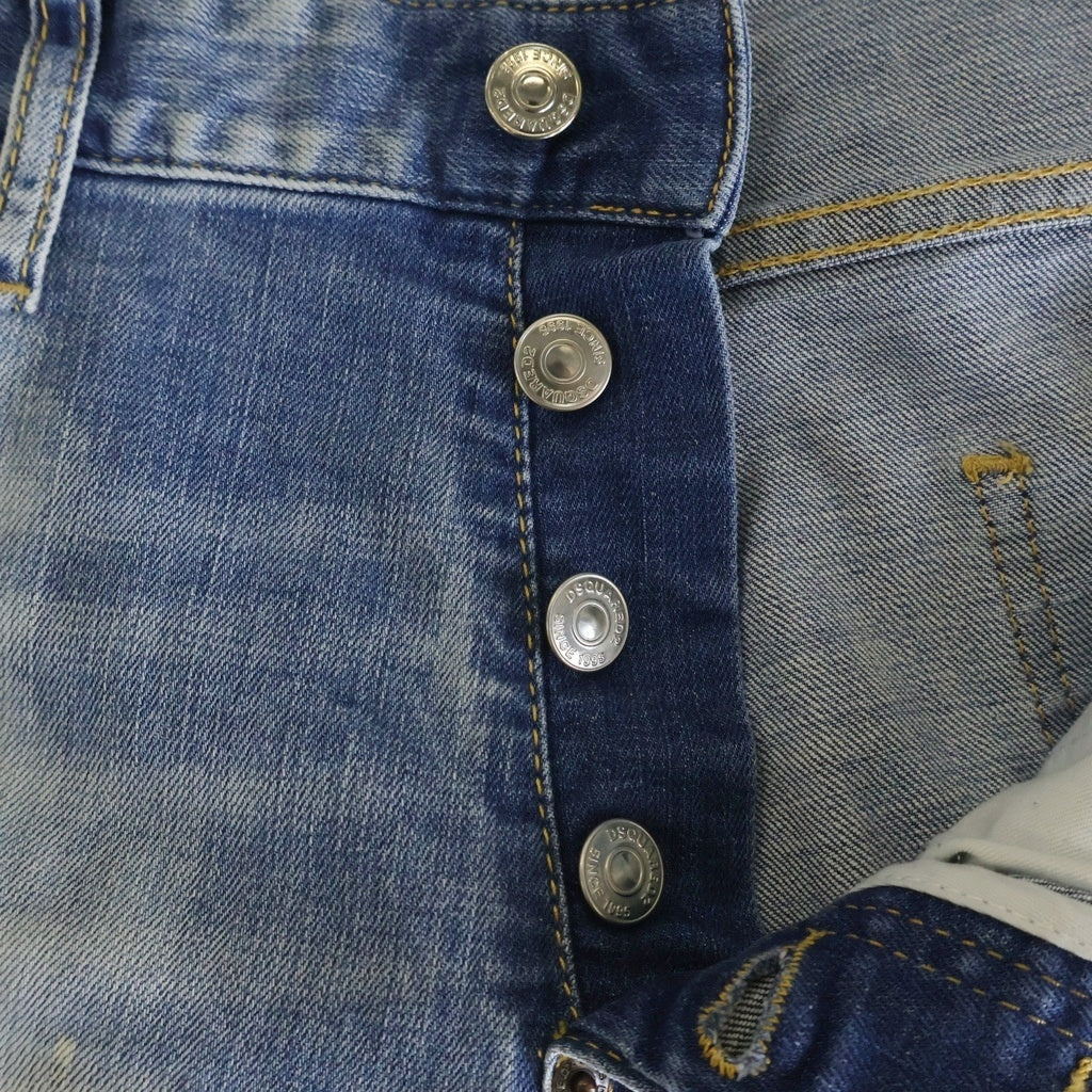 DSQUARED2(ディースクエアード) SKATER JEANS クラッシュ デニム パンツ インディゴ S71LB1254