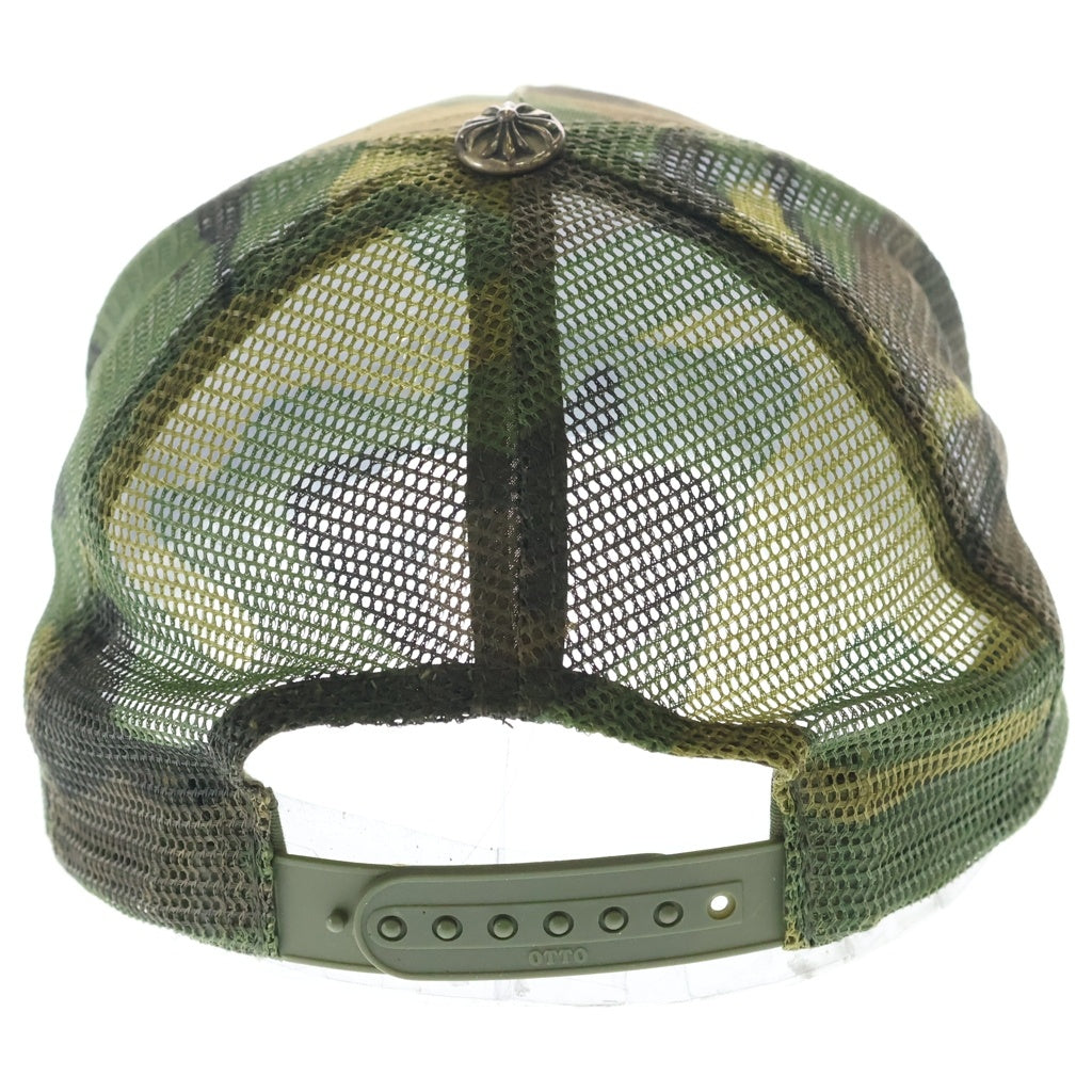 CHROME HEARTS(クロムハーツ) OLD TRUCKER CAP オールドトラッカーキャップ CHパッチクロスボール付カモフラメッシュ帽子 カーキ レディース