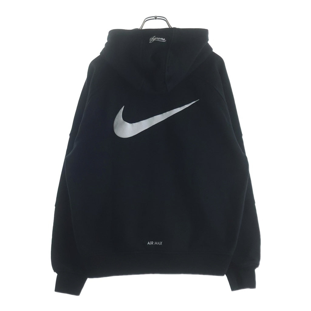 SUPREME(シュプリーム) 25SS ×NIKE Zip Up Hooded Sweatshirt ロゴデザイン ジップアップ フーデッド スウェット パーカー ブラック HF9633-010