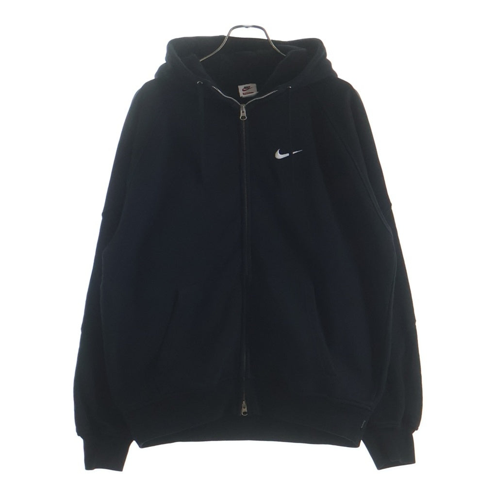 SUPREME(シュプリーム) 25SS ×NIKE Zip Up Hooded Sweatshirt ロゴデザイン ジップアップ フーデッド スウェット パーカー ブラック HF9633-010