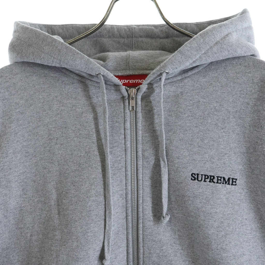 SUPREME(シュプリーム) 25AW IDGAF Zip Up Hooded Sweatshirt ジップアップ フーデッド スウェットシャツ グレー