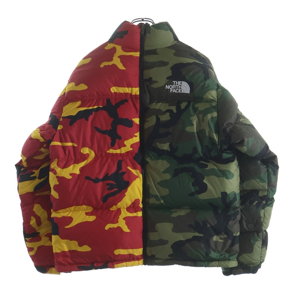 SUPREME(シュプリーム) 24SS × The North Face Split Nuptse Jacket Camo ザノースフェイス スプリットヌプシ ダウンジャケット カモフラ カーキ/レッド ND02400I