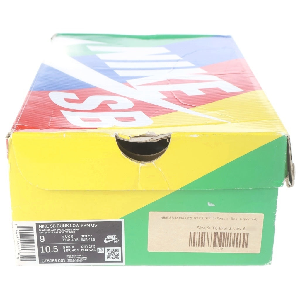NIKE(ナイキ) ×TRAVIS SCOTT SB DUNK LOW PRM QS CACTUS JACK トラヴィススコット SBダンクロー カクタスジャック ローカットスニーカー マルチ US9/27.0cm CT5053-001