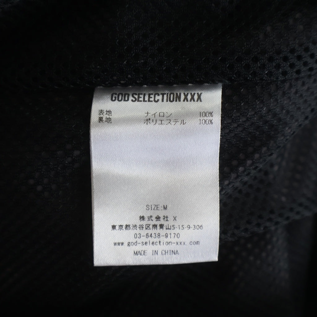 GOD SELECTION XXX(ゴッドセレクショントリプルエックス) ナイロン ジップアップ ジャケット ブラック