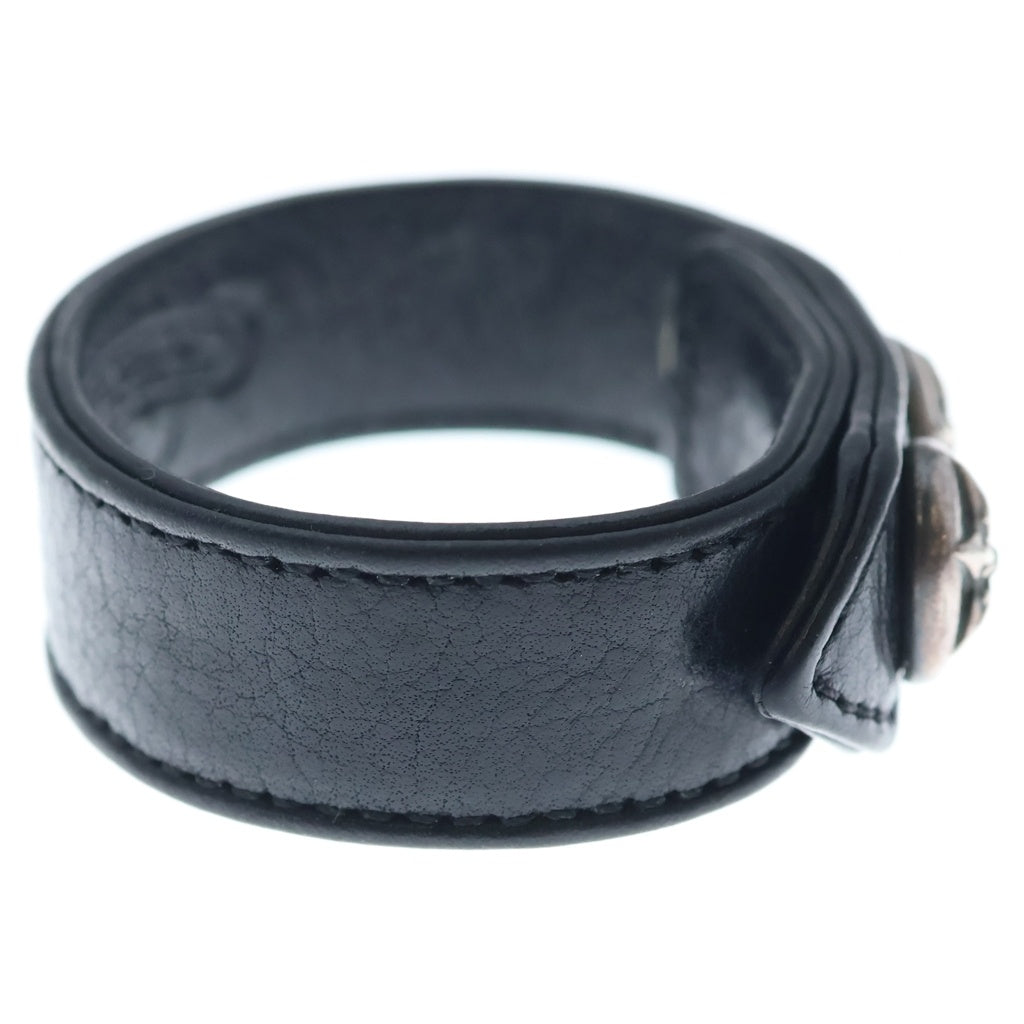 CHROME HEARTS(クロムハーツ) 3BTN 2SNP スターボール 3ボタン2スナップ レザーブレスレット ブラック/シルバー