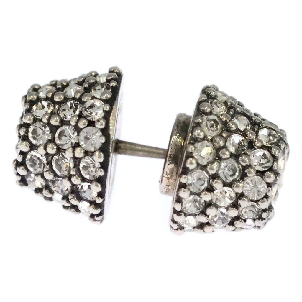 BALENCIAGA(バレンシアガ) Cagole Stud ラインストーン ピアス シルバー