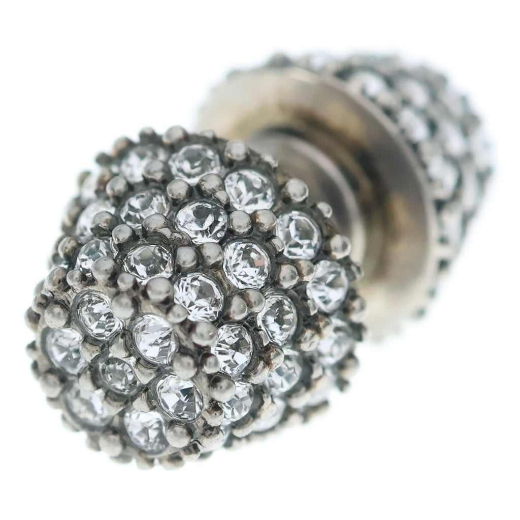 BALENCIAGA(バレンシアガ) Cagole Stud ラインストーン ピアス シルバー レディース
