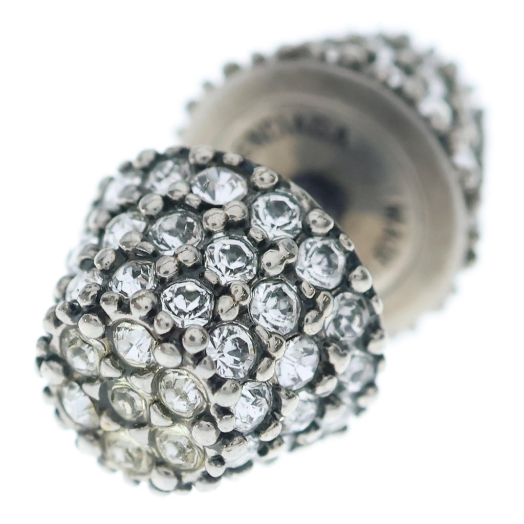 BALENCIAGA(バレンシアガ) Cagole Stud ラインストーン ピアス シルバー レディース
