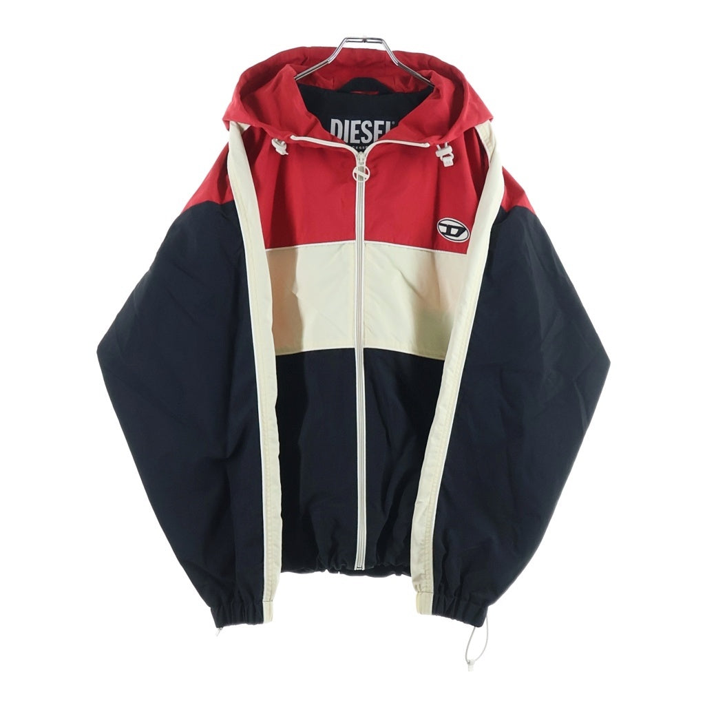 DIESEL(ディーゼル) J-JASON JACKKET フーデット ジップアップ ジャケット レッド/ブラック/アイボリー