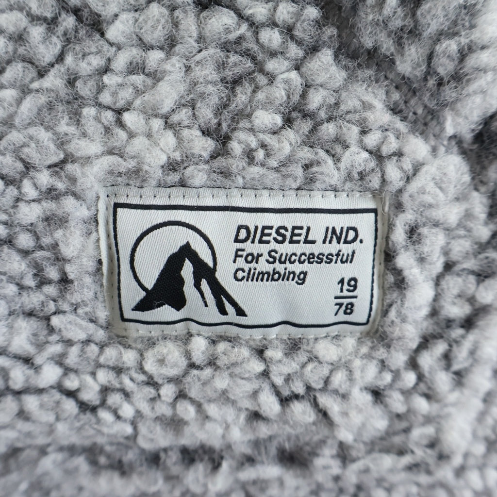 DIESEL(ディーゼル) Teddy hoodie フリース フーデット スウェット シャツ パーカー グレー S-UMMEREDDY