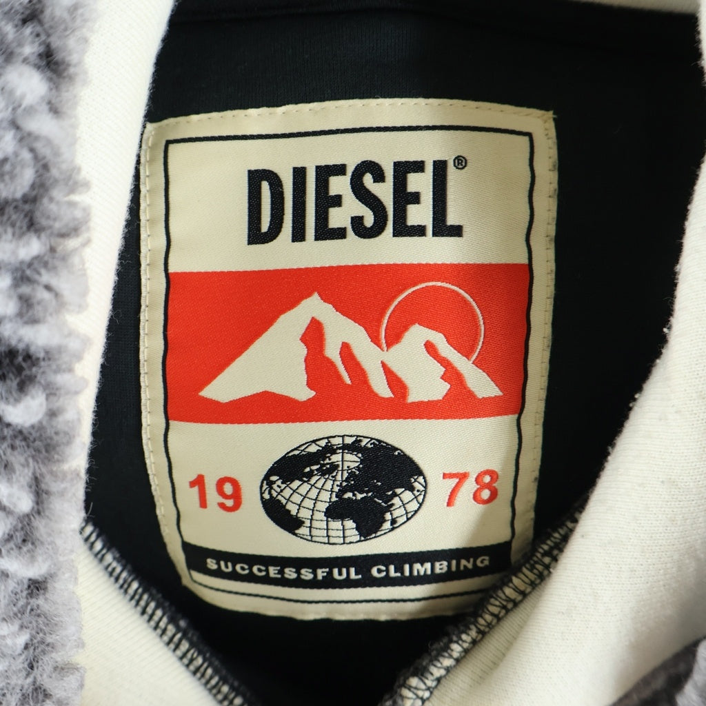 DIESEL(ディーゼル) Teddy hoodie フリース フーデット スウェット シャツ パーカー グレー S-UMMEREDDY