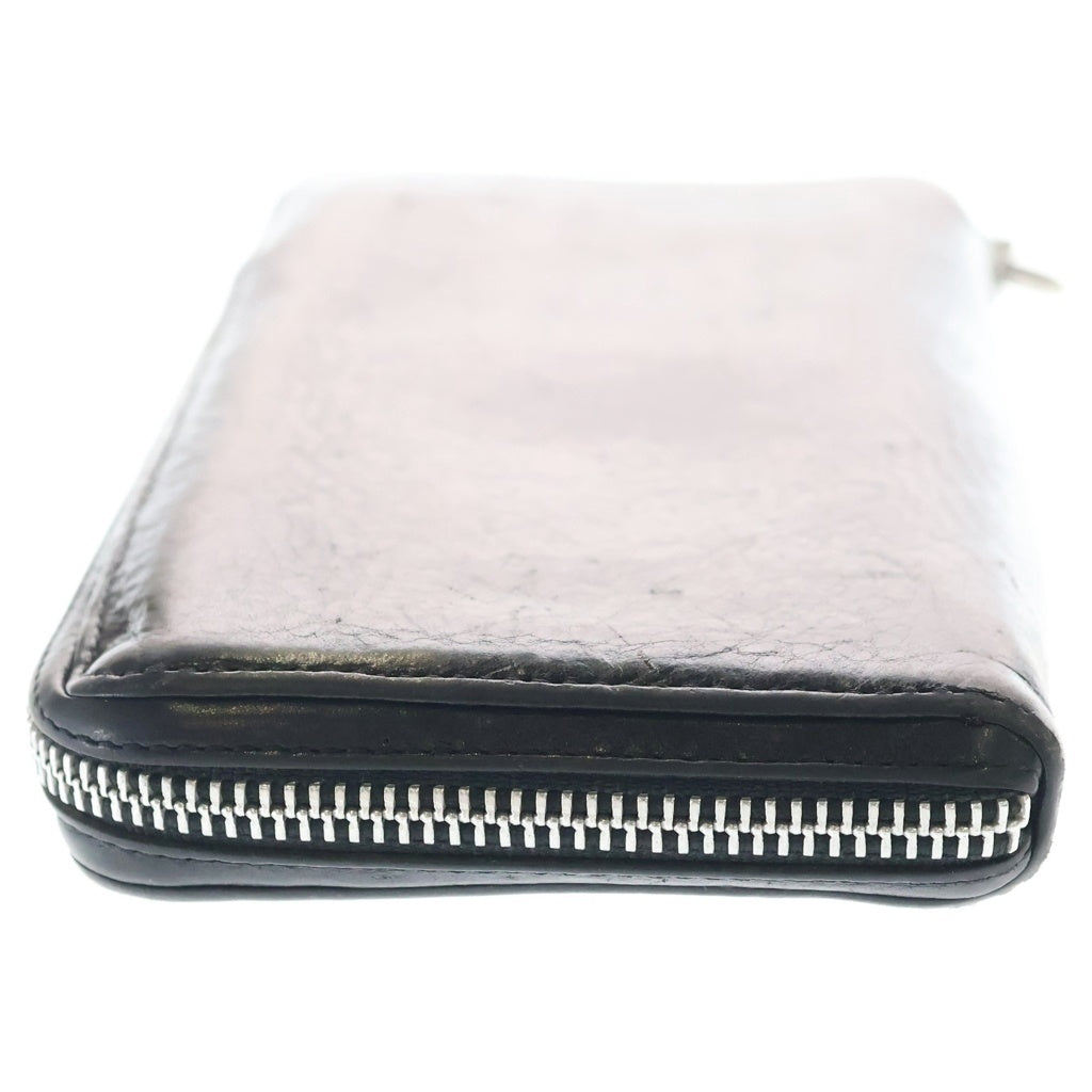 CHROME HEARTS(クロムハーツ) REC F ZIP PLANE プレーン ラウンドジップレザーウォレット 財布 ブラック BCA370